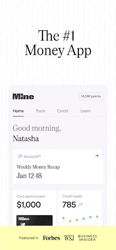 Mine (formerly Fizz): MoneyGPT ডাউনলোড করুন – ক্রেডিট ও বাজেট ম্যানেজমেন্ট - Screenshot 1
