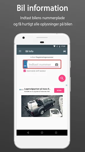 Bil Info nummerplade ডাউনলোড করুন – ডেনিশ গাড়ির তথ্য জানুন - Screenshot 1