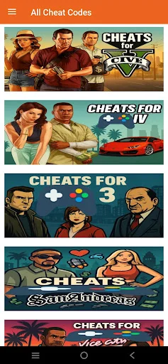 Cheats for all GTA ডাউনলোড করুন – সেরা গেম চিট কোড সংগ্রহ - Screenshot 3