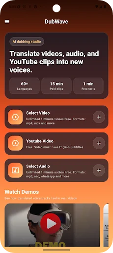 AI Video Translator – DubWave ডাউনলোড করুন – ভিডিও অনুবাদ করুন সহজে - Screenshot 5