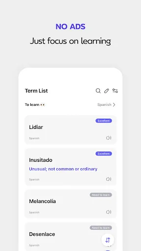 Onevoca – Flashcards ডাউনলোড করুন: সেরা ভোকাবুলারি লার্নিং অ্যাপ - Screenshot 1