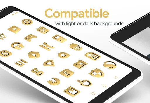 Solid Gold Icon Pack ডাউনলোড করুন – সেরা ৩ডি গোল্ড আইকন - Screenshot 7