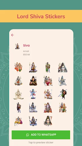 Hindu God Stickers WAStickerApps – সেরা ভক্তিপূর্ণ স্টিকার ডাউনলোড করুন - Screenshot 21