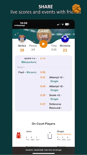 Statastic Basketball Tracker ডাউনলোড করুন – সেরা বাস্কেটবল স্ট্যাটস অ্যাপ - Screenshot 4