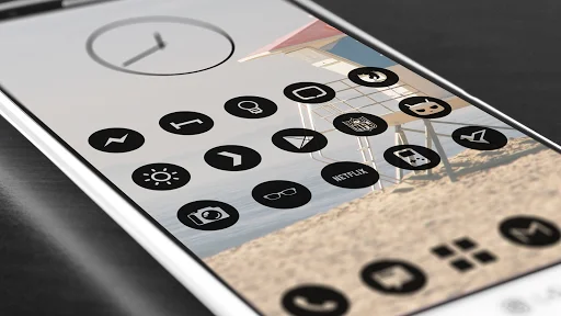 Dark Void – Black Circle Icons ডাউনলোড করুন – সেরা মিনিমালিস্ট আইকন প্যাক - Screenshot 11