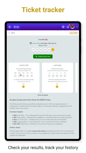 Lucky Picks: Lottery AI ডাউনলোড করুন – সেরা লটারি নম্বর জেনারেটর - Screenshot 12