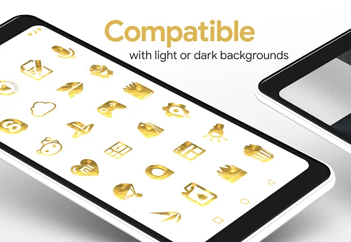 Gold Leaf Icon Pack ডাউনলোড করুন – আপনার ফোনের জন্য প্রিমিয়াম গোল্ড লুক - Screenshot 7