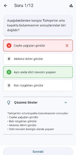 Coğrafya Bilgi Kartları ডাউনলোড করুন – ভূগোল পরীক্ষার প্রস্তুতি - Screenshot 22