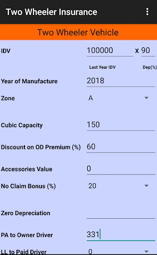 Motor Insurance Calculator EZY ডাউনলোড করুন – গাড়ির প্রিমিয়াম হিসাব করুন - Screenshot 4