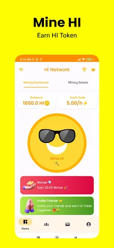 Hi Network অ্যাপ ডাউনলোড করুন – ডিজিটাল কারেন্সি মাইনিং - Screenshot 1