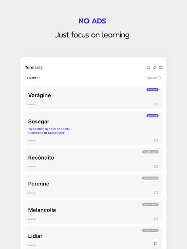 Onevoca – Flashcards ডাউনলোড করুন: সেরা ভোকাবুলারি লার্নিং অ্যাপ - Screenshot 7