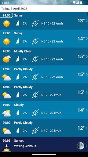 Weather Switzerland XL PRO ডাউনলোড করুন – সঠিক আবহাওয়ার পূর্বাভাস - Screenshot 4