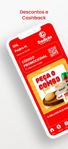Rede Tradição অ্যাপ ডাউনলোড করুন – সেরা ডিসকাউন্ট ও ক্যাশব্যাক পান - Screenshot 1