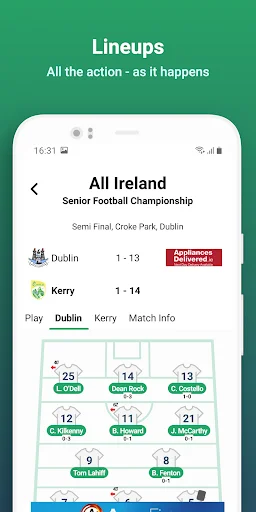Score Beo ডাউনলোড করুন – GAA, LGFA ও Camogie লাইভ স্কোর আপডেট - Screenshot 3
