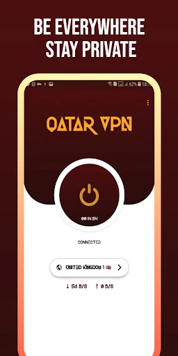 QATAR VPN ডাউনলোড করুন – এক ক্লিকে সুরক্ষিত আইপি এবং নিরাপদ ইন্টারনেট - Screenshot 1