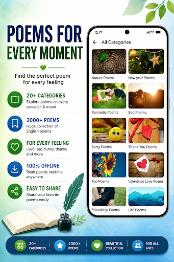 All Poems: Poetry Collections ডাউনলোড করুন – সেরা কবিতা অ্যাপ - Screenshot 2
