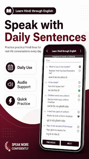 Learn Hindi through English ডাউনলোড করুন – সহজে হিন্দি শিখুন - Screenshot 4