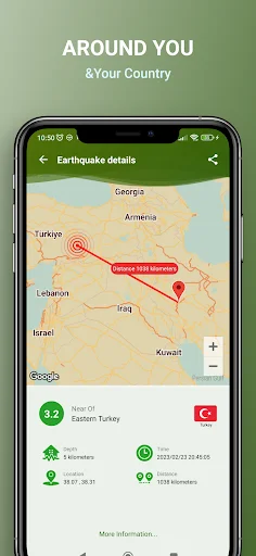 Earthquakes Near Me ডাউনলোড করুন – রিয়েল-টাইম ভূমিকম্প সতর্কতা - Screenshot 3